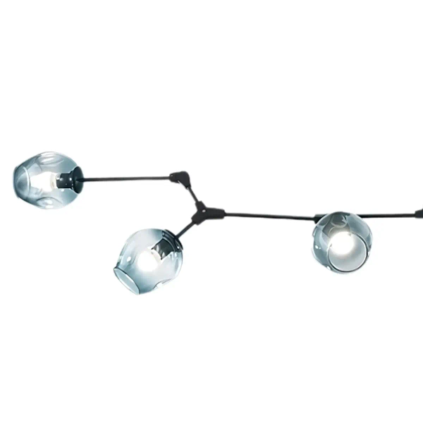 Lampa sufitowa Smokey ABIGALI-MD2003-9PCS-JG molekuły czarne