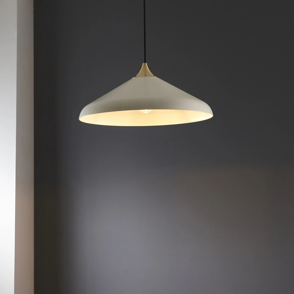 Wisząca lampa nad stół L&-196561 Light& skandynawska biała mosiądz
