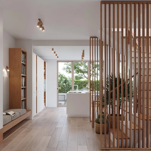 Drewniana lampa sufitowa SL.1032 ekologiczny spot do salonu