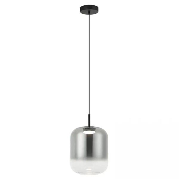 Szklana lampa wisząca 23214 LED 12W 3000K przydymione szkło czarny