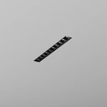 Wpuszczana oprawa sufitowa czarna RAFTER LED 7W 3000K podtynkowa podłużna 30270-L930-WB-00-12