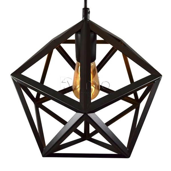 Retro LAMPA wisząca DENMARK 305534 IL MIO metalowa OPRAWA vintage zwis klatka czarna