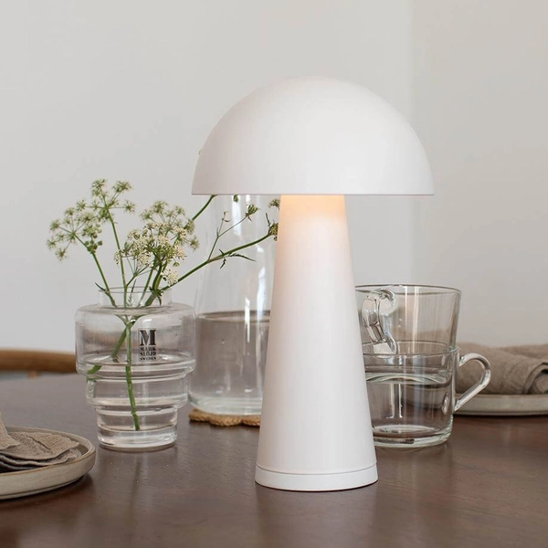 Lampka stojąca grzybek Fungi 108656 Markslojd IP44 metalowy biały