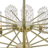 Wisząca lampa glamour Porthos POR1575 kryształowa na łańcuchu mosiądz