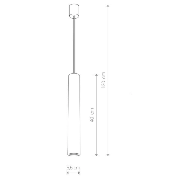 LAMPA wisząca EYE L 6841 Nowodvorski metalowa OPRAWA tuba zwis czarna