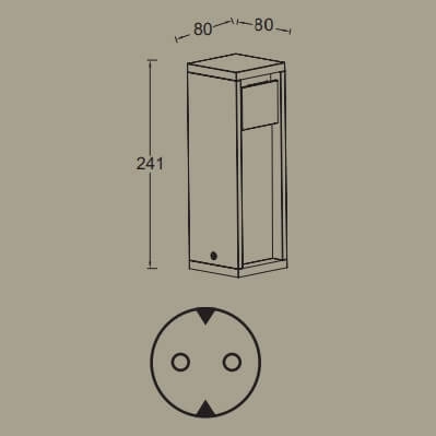Słupek zasilający tarasowy MAINS 9702203012 Lutec IP54 czarny