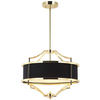 LAMPA wisząca Stesso Gold Nero S Orlicki Design okrągła OPRAWA abażurowa w stylu klasycznym czarna złota