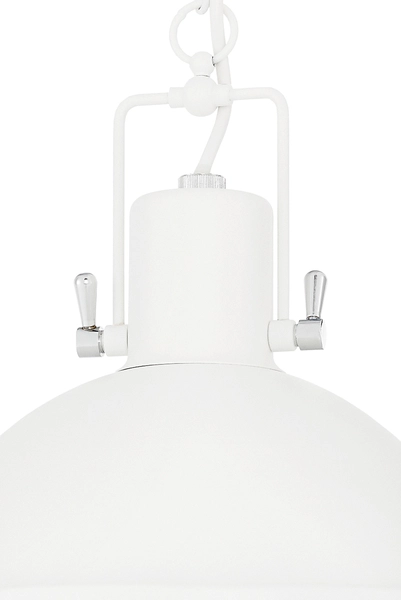 Industrialna LAMPA wisząca NAUTILIUS M 10265101 Kaspa metalowa OPRAWA okrągły ZWIS na łańcuchu biały