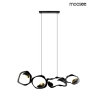 Modernistyczna wisząca lampa TORRE czarna złota MSE1501100571 5xLED 27W 3000K