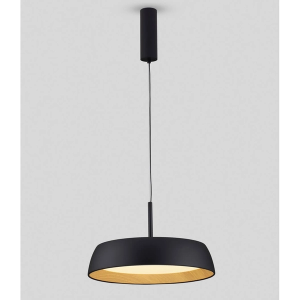 Zwisająca lampa nad wyspę CARACOLLO LE44810 LED 40W 3000K czarny drewniany