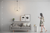 Futurystyczna lampa wisząca Conflux szklane kule przydymione