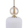 Wisząca lampa do salonu Sophia Cognac 11589 kule ryflowane biały