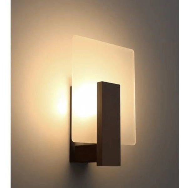 Naścienna lampa salonowa Lappo SL.1096 Sollux biała drewno wenge