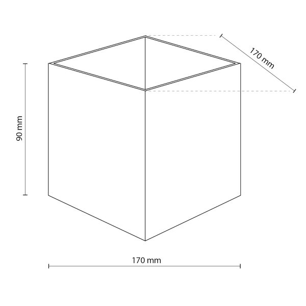 Elewacyjna naścienna lampa Cube 18182 LED 3000K kostka IP54 czarny