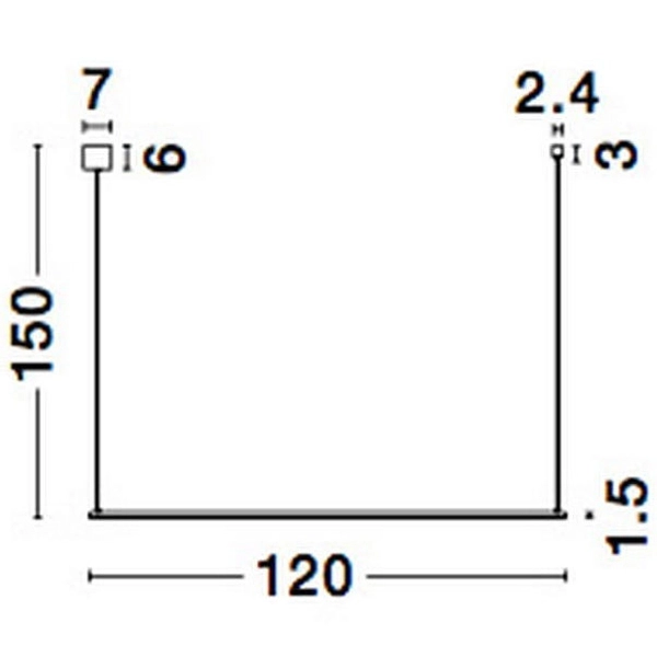 Wisząca LAMPA minimalistyczna BUGA LE41354 Luces Exclusivas metalowa OPRAWA zwis LED 20W 3000K listwa czarna