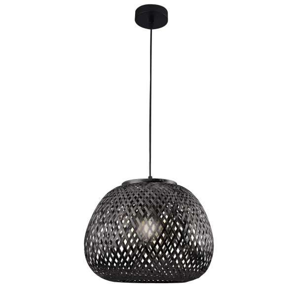 Ekologiczna lampa wisząca Zanzibar 329219 boho ażurowa czarna
