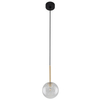 Wisząca lampa do jadalni Nilos 5941 nad stół bubble złota przezroczysta
