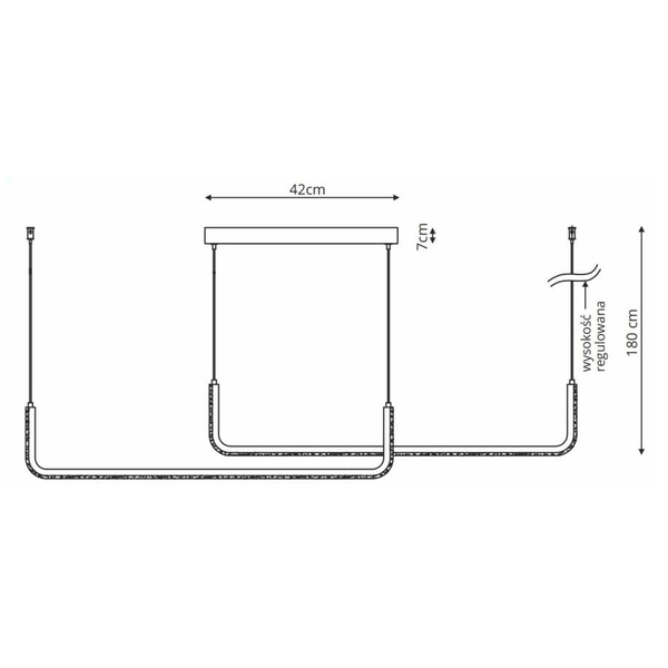 Lampa wisząca podwójna Malawi LP-1015/2P basic Light Prestige LED 20W 3000-6000K czarna