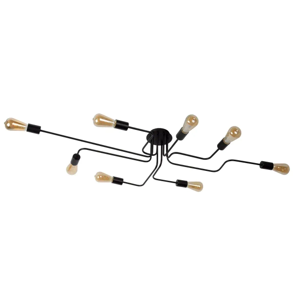 Loftowa lampa sufitowa Lester 21112/08/30 Lucide metalowa czarna