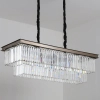 Prostokątna lampa wisząca Sparke Double MP0097B Step kryształki brąz