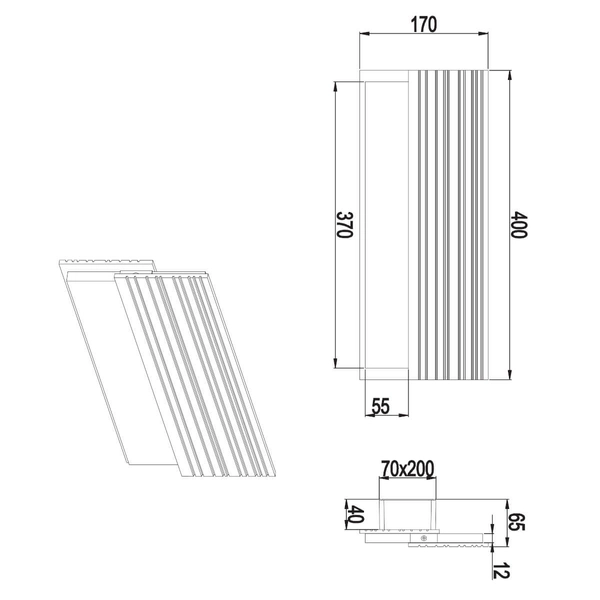 Kinkiet ścienny tarasowy Mariza 247060142 LED 13W 3000K IP44 antracyt