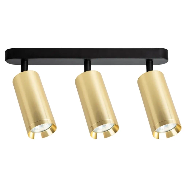 Podłużna lampa sufitowa MICA SPOT ML1149 na korytarz z regulacją złoty