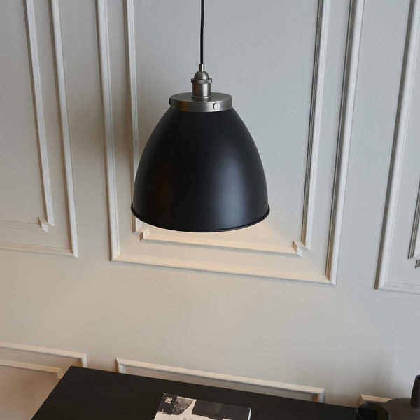 Wisząca lampa retro Franklin 98749 Endon do jadalni czarna cyna