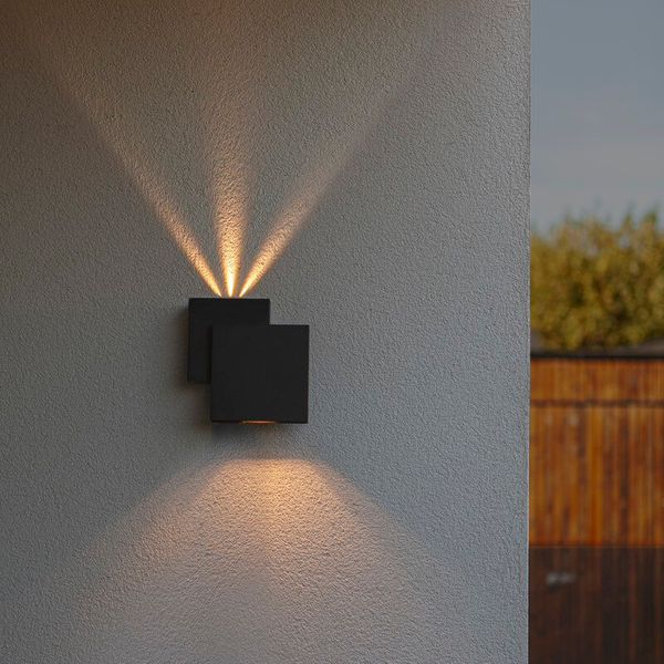 Kinkiet ścienny dół-góra RIALTO 5287901012 Lutec LED 21W 3000K IP44 czarny