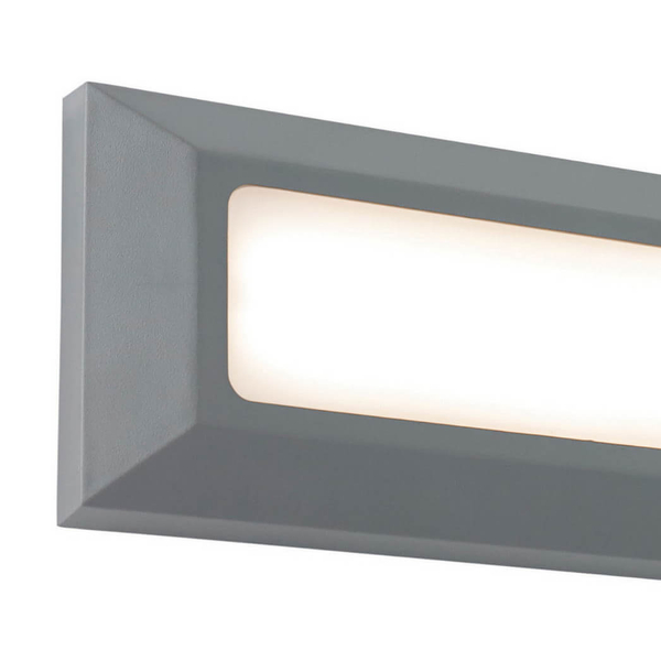 Kinkiet ścienny LED Severus EL-40103 Saxby 3W 3000K prostokątny IP65 szary