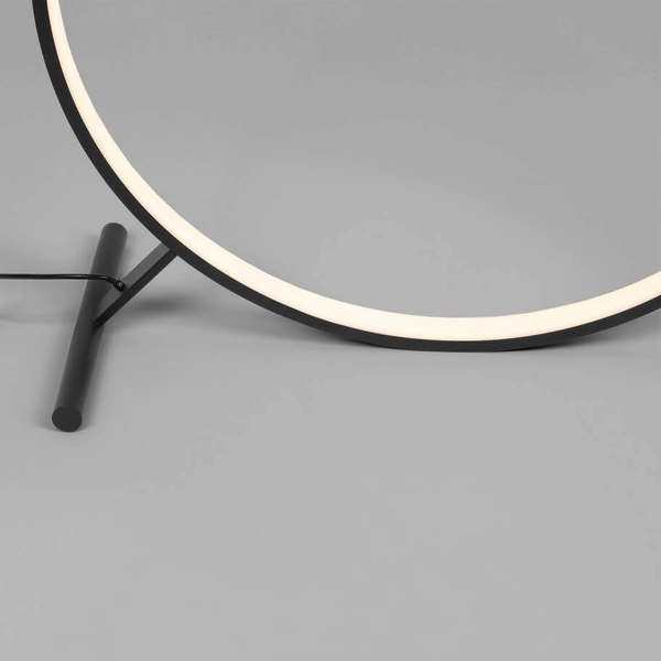 Pierścieniowa lampa podłogowa TUCUMAN LE44519 LED 46W 3000K z pilotem czarna