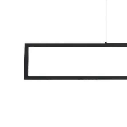 Prostokątna lampa wisząca FADA AZ6533 LED 36W 3000K metalowa czarna