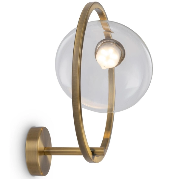 Ścienna lampa Lunare MOD327WL-L5BS3K1 Maytoni LED 5W 3000K ring mosiądz