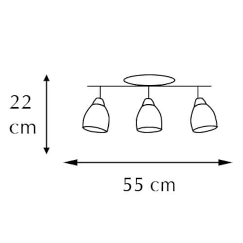Sufitowa lampa sypialniana 8417/3 8C z regulacją chrom