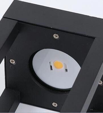 Zewnętrzna lampa stojąca QUBE-GLQ600WW 7W ogrodowa LED 7W 3000K IP65 czarna