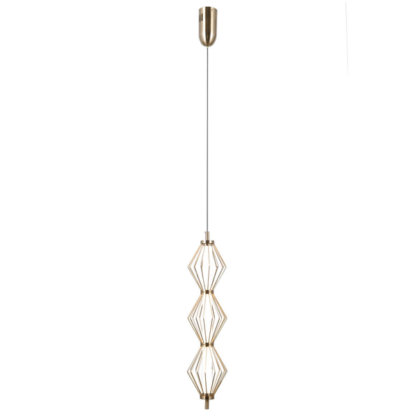 Potrójna lampa wisząca Sevil PND-34403-3V-HBR LED 45W 3000K diament złoty