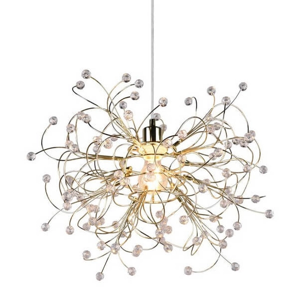 Wisząca lampa glamour Gloria R31311003 do salonu mosiądz połysk