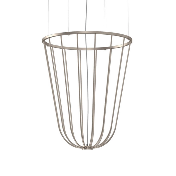 Lampa zawieszana nad stół no. Moon 5144 Shilo metalowa platyna