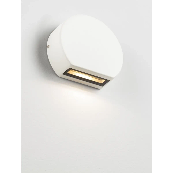 Ścienny zaokrąglony kinkiet zewnętrzny SARDIRA LE75309 LED 4W 3000K IP54 biały