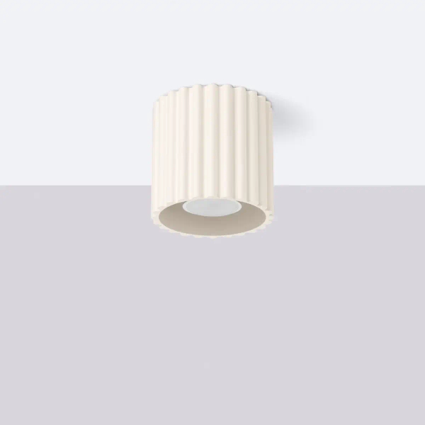 Sufitowa lampa ryflowana AURA SL.1789 tubka metalowa beżowa