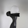 Stojąca lampa człowiek HESTIA czarna biała AZ6787 1xE27 kulista