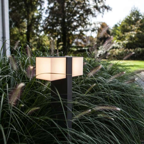 Stojąca lampa CUBA 7193801118 prostokątna LED 23W 3000K słupek IP54 szary