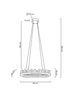 Lampa wisząca Nenufar MSE010100125 glamour kryształowa złota