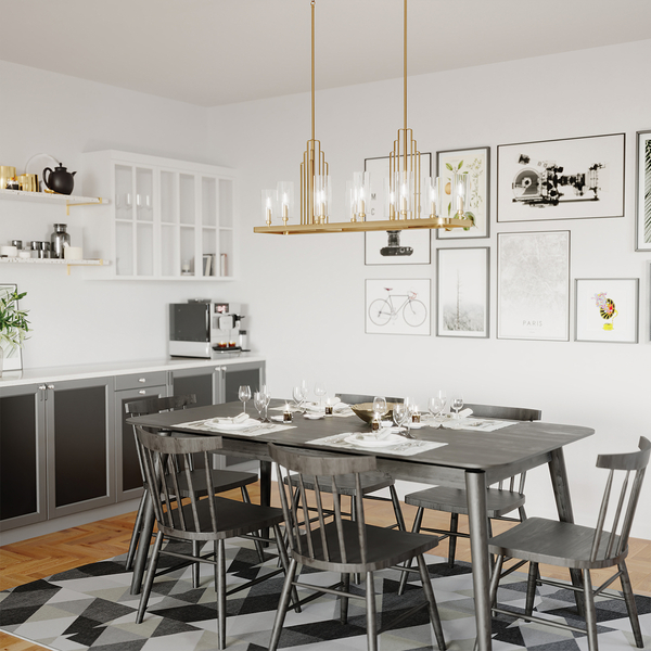 Lampa wisząca Art Deco QN-KIMROSE10-BNB nikiel mosiądz