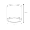Ogrodowa lampa sufitowa Aven 22962/01/30 czarna tuba IP65 outdoor