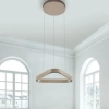 Opuszczana lampa wisząca na pilot Q-STRETTO brązowa 2690-97 2xLED 61W 2200-5000K CCT