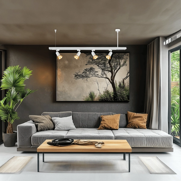 Zawiesie do systemu szynowego 3-fazowego TRACK ML1196 białe