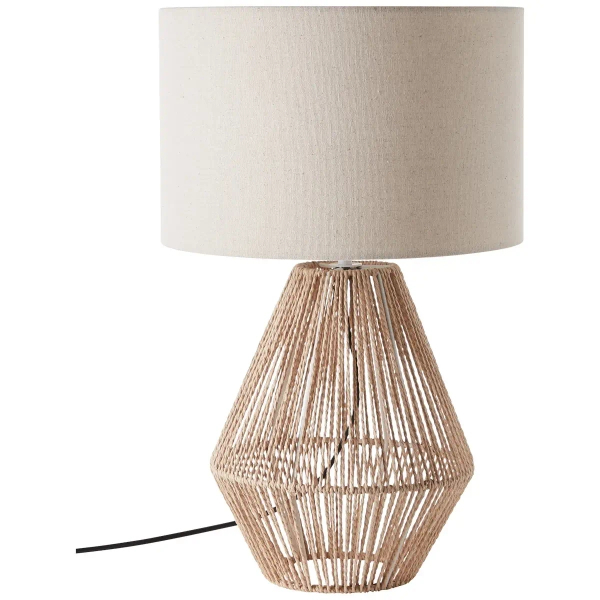 Stołowa lampka do sypialni Laraine 93097/09 z wtyczką beżowa