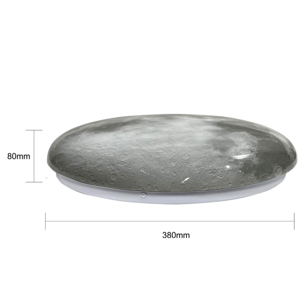 Plafon Luna LP-1106/1C Luna LED 24W 4000K księżyc metalowa szara