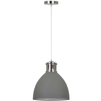 Industrialna LAMPA wisząca LOLA MD-HN8100-GR+S.NICK Italux metalowa OPRAWA zwis kopuła loft szara