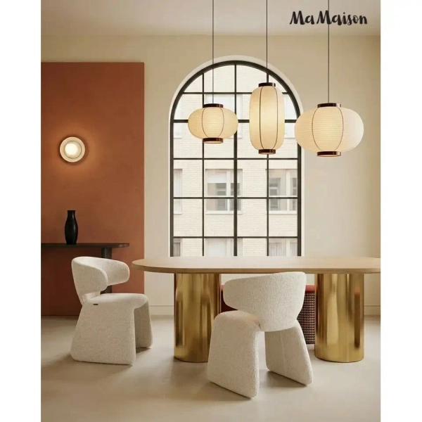 Eleganckie krzesło EDRA MM001501100361 beżowe tapicerowane tkanina 45cm